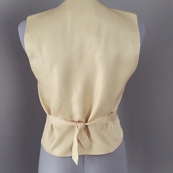 Vintage Liz Claiborne Wildlife Scene Silk Button Front Vest - Picture 5 of 9